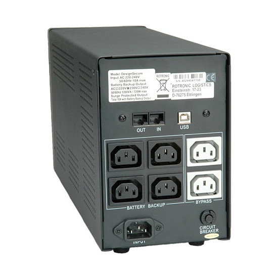 ROLINE DesignSecure 2000 UPS de línea interactiva 2 kVA/1200 W