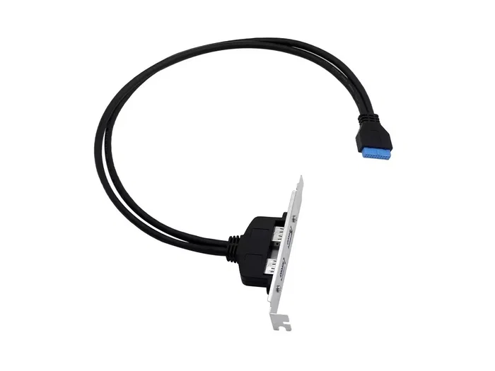 Conceptronic EMRICK11B - Tarjeta Adaptadora USB 3.0 Interna (19-pin) a 2 Puertos USB-A 3.2 Gen 1 - Cable 0.5m Negro