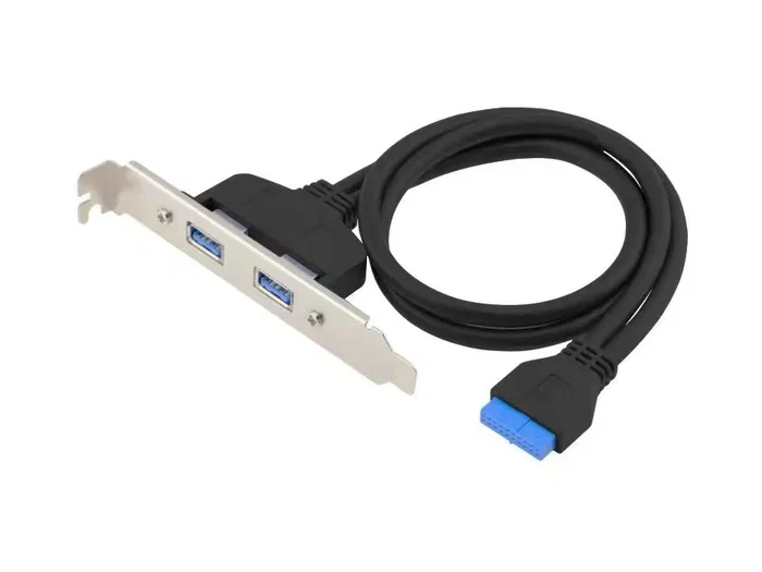 Conceptronic EMRICK11B - Tarjeta Adaptadora USB 3.0 Interna (19-pin) a 2 Puertos USB-A 3.2 Gen 1 - Cable 0.5m Negro