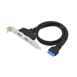 Conceptronic EMRICK10G Adaptador USB 3.0 PCIe x1 para Placa Base con 2 Puertos Externos, 5 Gb/s, Longitud Cable 50 cm, Color Verde