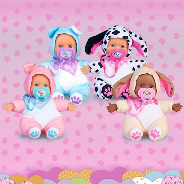 Muñeco nenuco doggies 15 cm vestido de perrito ¡con orejitas y chupete personalizados! - modelos surtidos