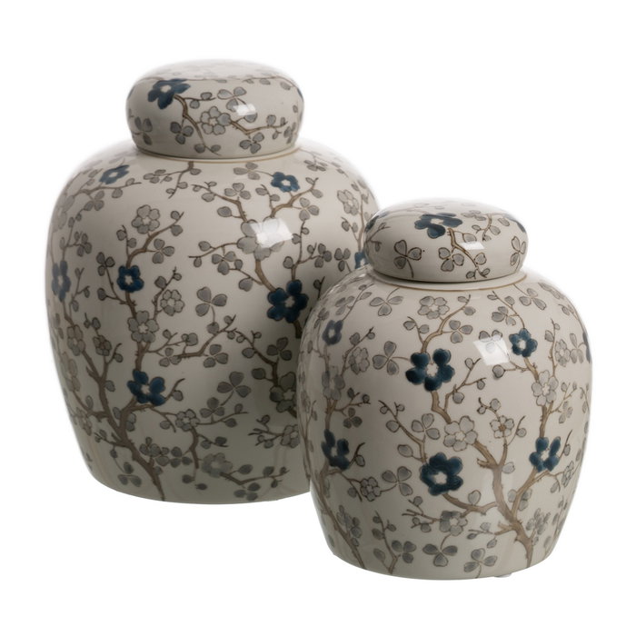 Tibor Blanco-Gris Porcelana Decoración 21 X 21 X 24 cm