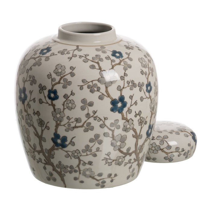 Tibor Blanco-Gris Porcelana Decoración 21 X 21 X 24 cm