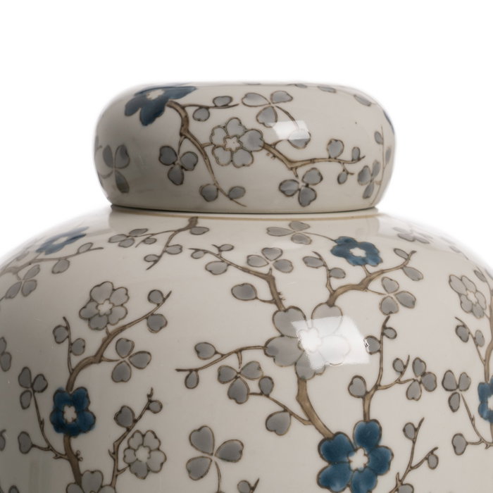 Tibor Blanco-Gris Porcelana Decoración 21 X 21 X 24 cm