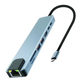 T'nb Hub iclick 8 en 1 USB-C de aluminio