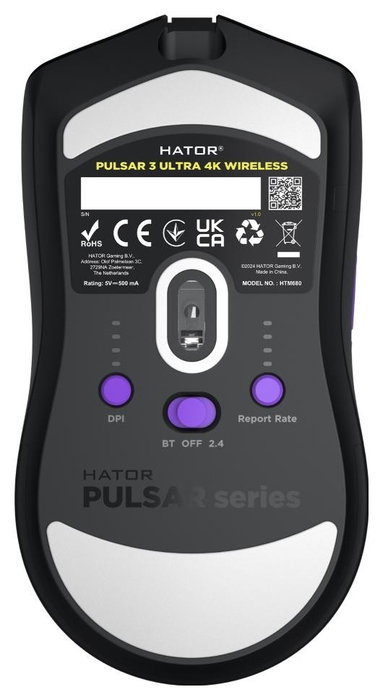 Hator Pulsar 3 Ultra 4K Wireless HTM680 Ratón láser gaming negro 30000 DPI Hator Pulsar 3 Ultra 4K Wireless HTM680 Ratón láser gaming negro 30000 DPI
