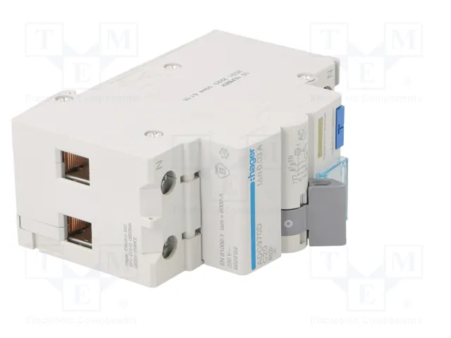 HAGER RCBO Disyuntor Diferencial 20A 30mA 240VAC 1+N HAGER RCBO Disyuntor Diferencial 20A 30mA 240VAC 1+N