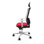 PIQUERAS Y CRESPO Silla de oficina Horna con mecanismo Sincro, Rojo y Blanco