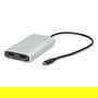 OWC CADPDL2HDMI Adaptador USB-C a Doble HDMI 4K 3840x2160 60Hz para Windows, Mac, Android, 0.26 m, Plateado
