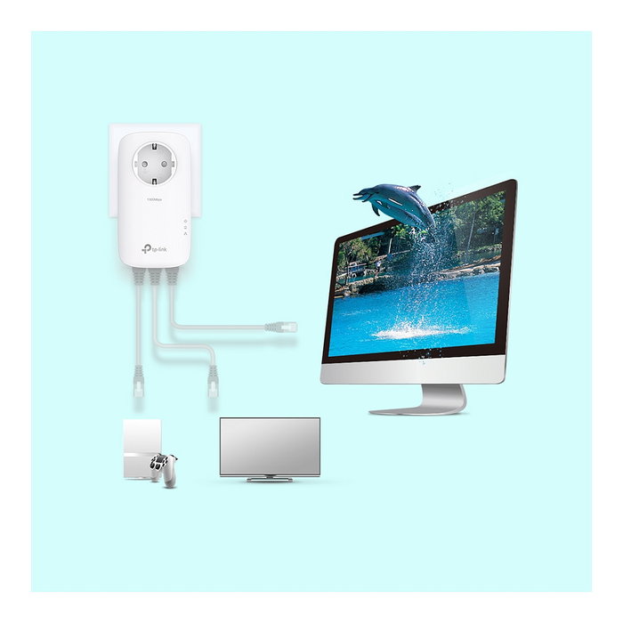 TP-LINK TL-PA8033P KIT Kit Powerline Station, Adaptador WiFi PLC, Blanco
