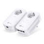 TP-Link TL-PA8033P KIT Adaptadores Powerline AV1300 con 3 Puertos Gigabit y Toma de Corriente, Blanco