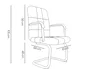 Q-connect Silla de Escritorio Pia Ve Simil Piel Blanca, Base Metálica, Uso Dirección, Dimensiones 1050x610x680mm