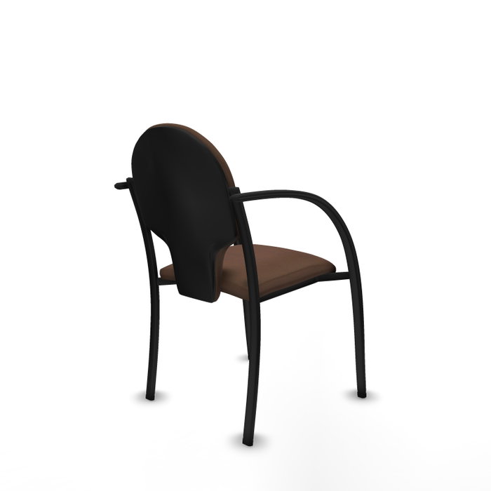 PIQUERAS Y CRESPO Silla Hellín Marrón oscuro con Brazos fijos