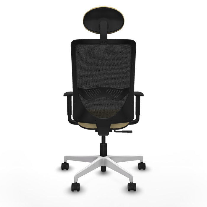 PIQUERAS Y CRESPO Silla de oficina Zulema con mecanismo Sincro, Crema y Negro PIQUERAS Y CRESPO Silla de oficina Zulema con mecanismo Sincro, Crema y Negro