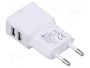 Goobay Cargador de red Dual USB-A 12W Blanco