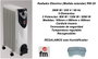 FM Radiador de Aceite RW-20 de 2000 W con 9 Elementos e Humidificador de Regalo