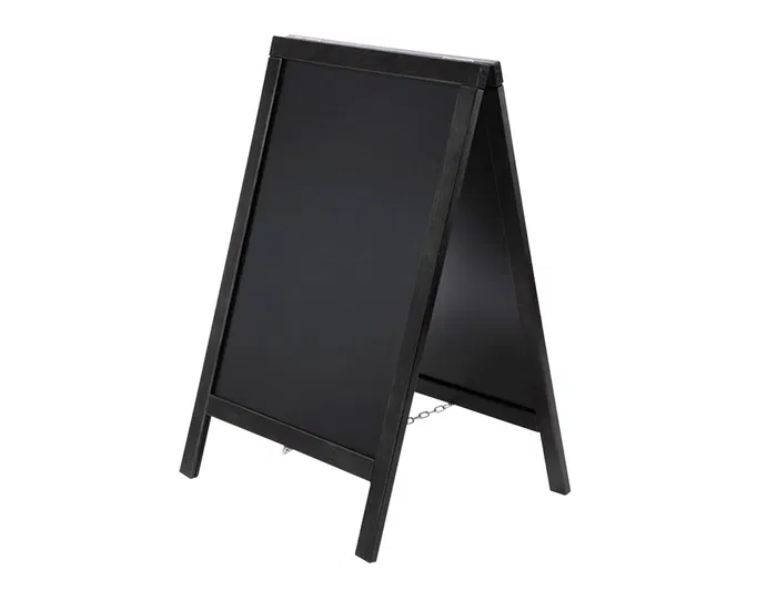 Liderpapel Pizarra Negra Caballete Doble Cara Madera para Rotulador Tiza 55x85 cm