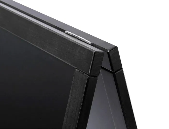 Liderpapel Pizarra Negra Caballete Doble Cara Madera para Rotulador Tiza 55x85 cm