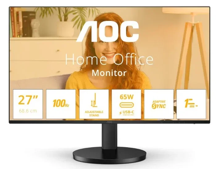 AOC Q27B3CF2 Monitor QHD de 27 pulg. IPS 100 Hz USB-C Negro