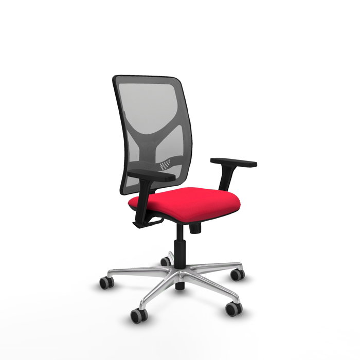 PIQUERAS Y CRESPO Silla de oficina Motilla con mecanismo Sincro, Rojo y Gris PIQUERAS Y CRESPO Silla de oficina Motilla con mecanismo Sincro, Rojo y Gris