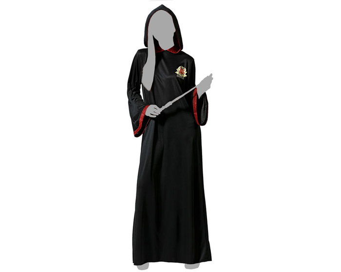 CostumeRealm Disfraz de Túnica Negra de Mago con Capucha para Adulto Unisex - Tallas XS y S CostumeRealm Disfraz de Túnica Negra de Mago con Capucha para Adulto Unisex - Tallas XS y S