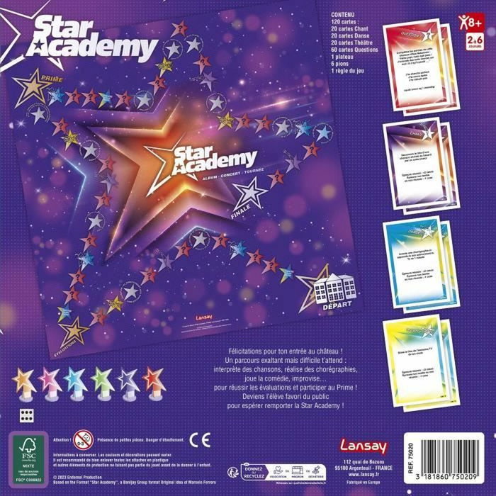 Lansay STAR ACADEMY - EL JUEGO Juego de mesa