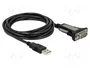 DeLOCK Adaptador USB 2.0 Tipo-A a RS-232 DB9 con cable de 4 m
