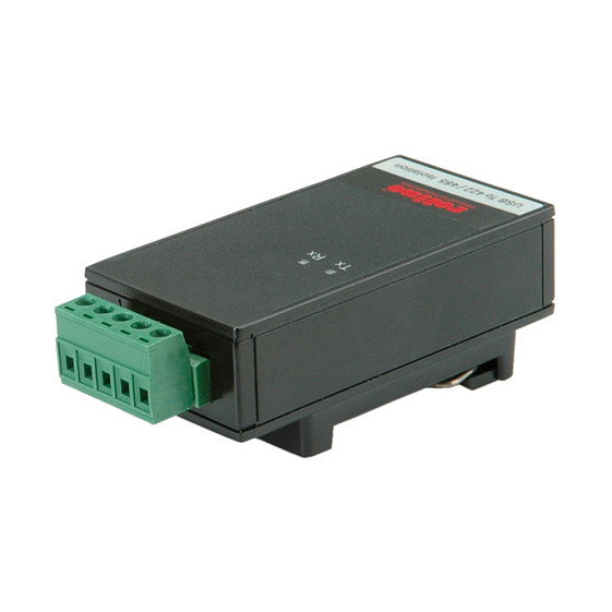 ROLINE Adaptador USB 2.0 a RS422/485 con aislamiento para riel DIN, Negro ROLINE Adaptador USB 2.0 a RS422/485 con aislamiento para riel DIN, Negro