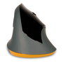 BakkerElkhuizen PRF Ratón Inalámbrico Vertical para Mano Derecha, Óptico 1600 DPI, 6 Botones, RF 2.4G, Negro y Gris