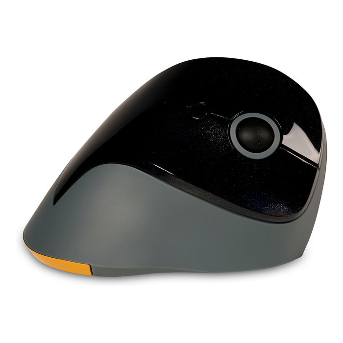 BakkerElkhuizen PRF Ratón Inalámbrico Vertical para Mano Derecha, Óptico 1600 DPI, 6 Botones, RF 2.4G, Negro y Gris