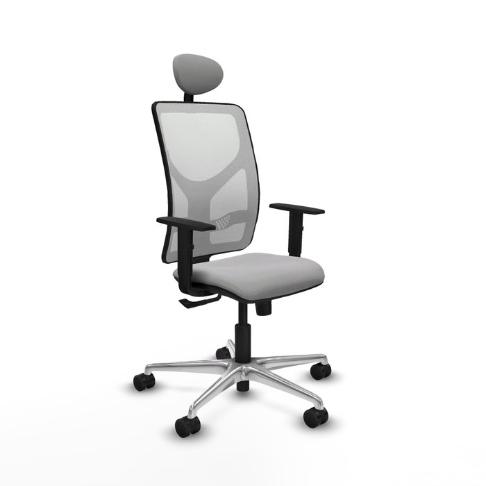 PIQUERAS Y CRESPO Silla de oficina Motilla Gris claro y Blanco PIQUERAS Y CRESPO Silla de oficina Motilla Gris claro y Blanco