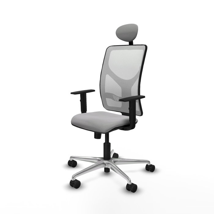 PIQUERAS Y CRESPO Silla de oficina Motilla Gris claro y Blanco PIQUERAS Y CRESPO Silla de oficina Motilla Gris claro y Blanco