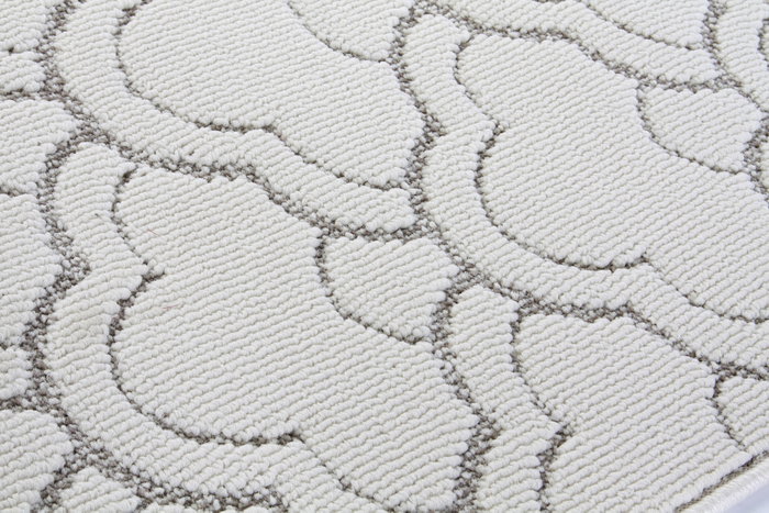 DKD Home Decor Alfombra Oriental Reveal Blanco Gris 240 x 60 cm