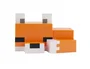 Wondee Lámpara Minecraft Fox Decoración Baby Fox Light 16 cm, Oficial, Modelo Zorro Cubico, Luz Ambiental, para Habitación Gamer, Regalo