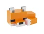 Wondee Lámpara Minecraft Fox Decoración Baby Fox Light 16 cm, Oficial, Modelo Zorro Cubico, Luz Ambiental, para Habitación Gamer, Regalo