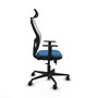 PIQUERAS Y CRESPO Silla de oficina Jorquera con mecanismo Sincro/Traslack Azul claro y Blanco