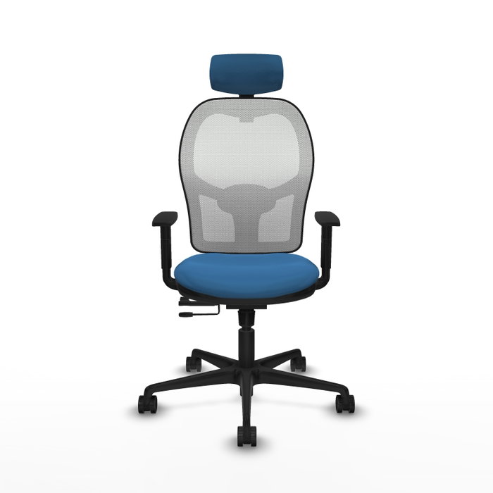 PIQUERAS Y CRESPO Silla de oficina Jorquera con mecanismo Sincro/Traslack Azul claro y Blanco PIQUERAS Y CRESPO Silla de oficina Jorquera con mecanismo Sincro/Traslack Azul claro y Blanco