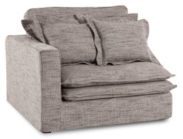 DKD Home Decor Módulo de Sofá Izquierdo/Derecho Marrón Claro