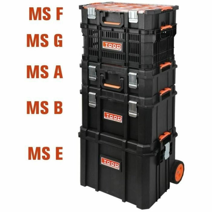 Tood Maletín de herramientas impermeable con 6 compartimentos