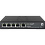LevelOne GES-2105P Hilbert Switch Gigabit PoE de 5 Puertos (4 PoE+)