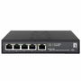 LevelOne GES-2105P Conmutador Smart Lite Gigabit PoE 5 Puertos, 4 Puertos PoE+ (802.3at/af), 60W, Gestionable Web, Hilbert