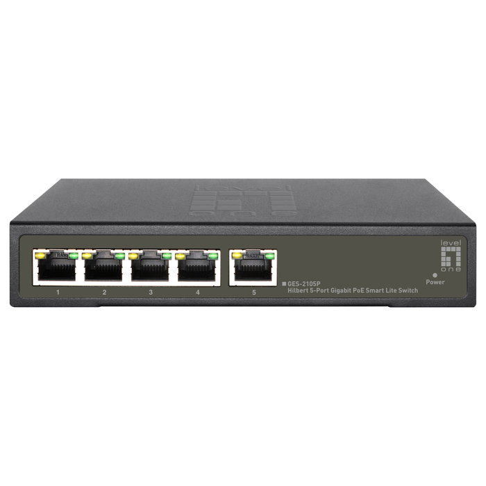 LevelOne GES-2105P Hilbert Switch Gigabit PoE+ 5 Puertos LevelOne GES-2105P Hilbert Switch Gigabit PoE+ 5 Puertos