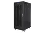 Lanberg FF01-8015-23BL Armario Rack Bastidor 19" de Pie 15U, 800mm Ancho x 1000mm Prof., Puerta Vidrio y Malla, Negro