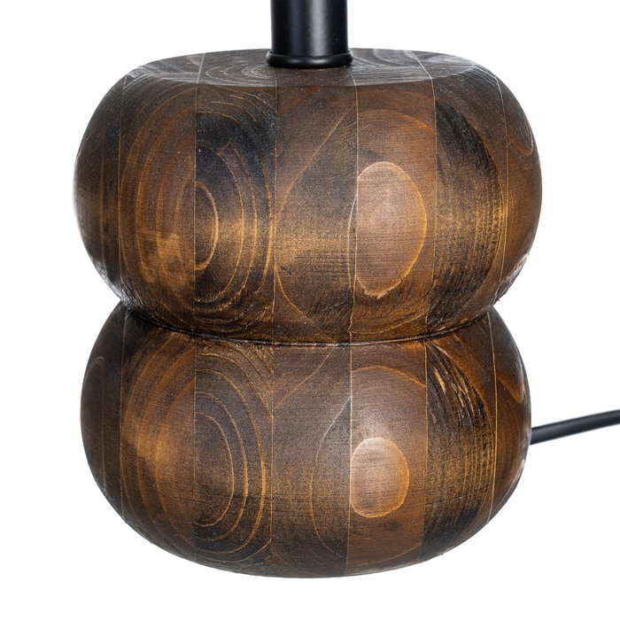 Lámpara Mesa Marrón Tejido-Madera 21 X 21 X 26,50 cm