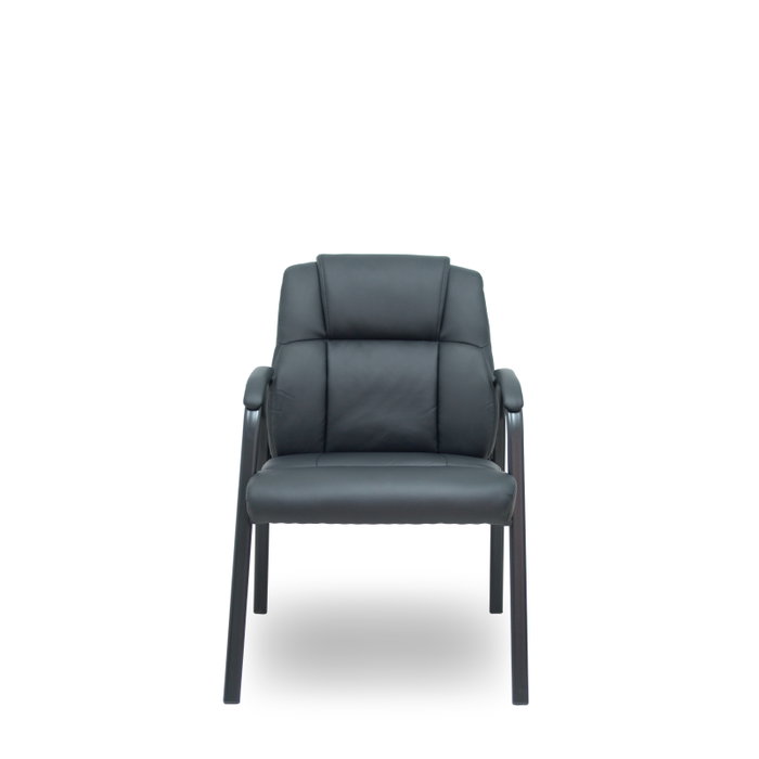 FORÖL Silla Opti543 en Similpiel Negro con Brazos Fijos FORÖL Silla Opti543 en Similpiel Negro con Brazos Fijos