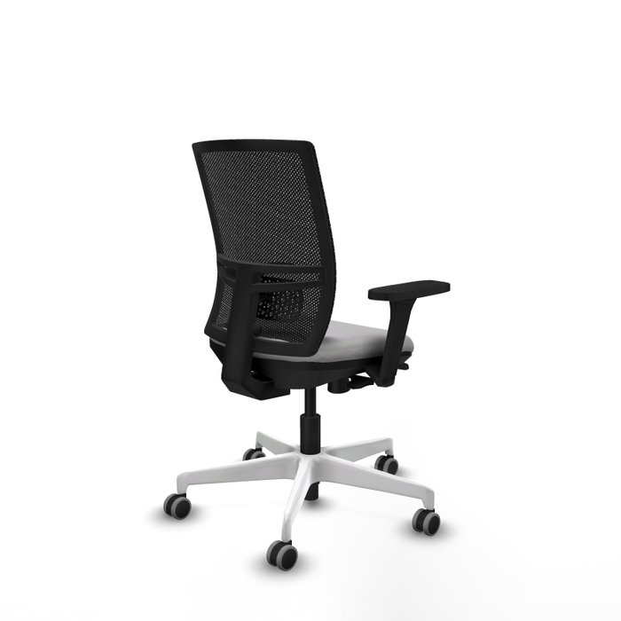 PIQUERAS Y CRESPO Silla de oficina Yunquera con mecanismo Sincro/Traslack, Gris claro y Negro