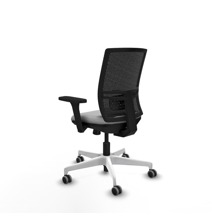 PIQUERAS Y CRESPO Silla de oficina Yunquera con mecanismo Sincro/Traslack, Gris claro y Negro
