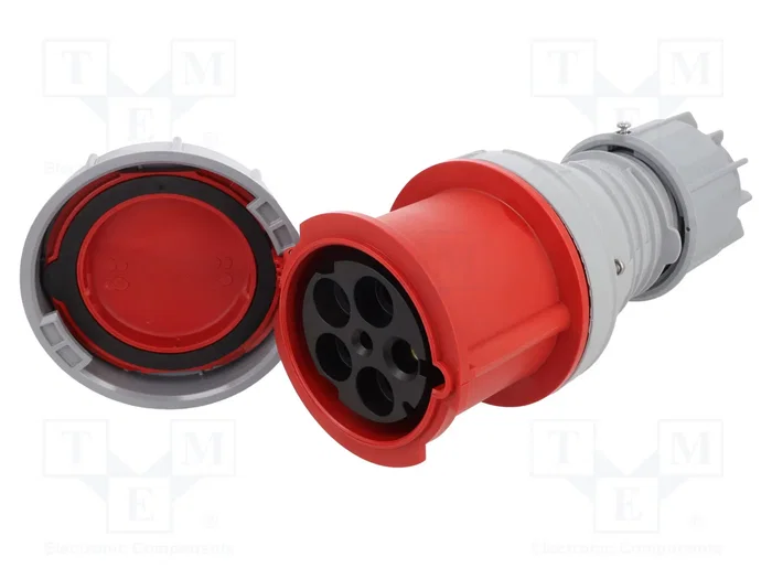 SEZ DK Enchufe Hembra Trifásico 125A Rojo SEZ DK Enchufe Hembra Trifásico 125A Rojo