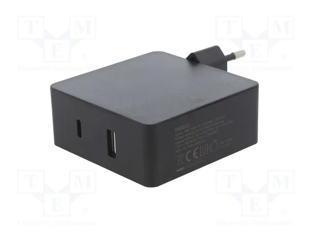 LOGILINK Cargador USB 65W con Salidas USB-A y USB-C
