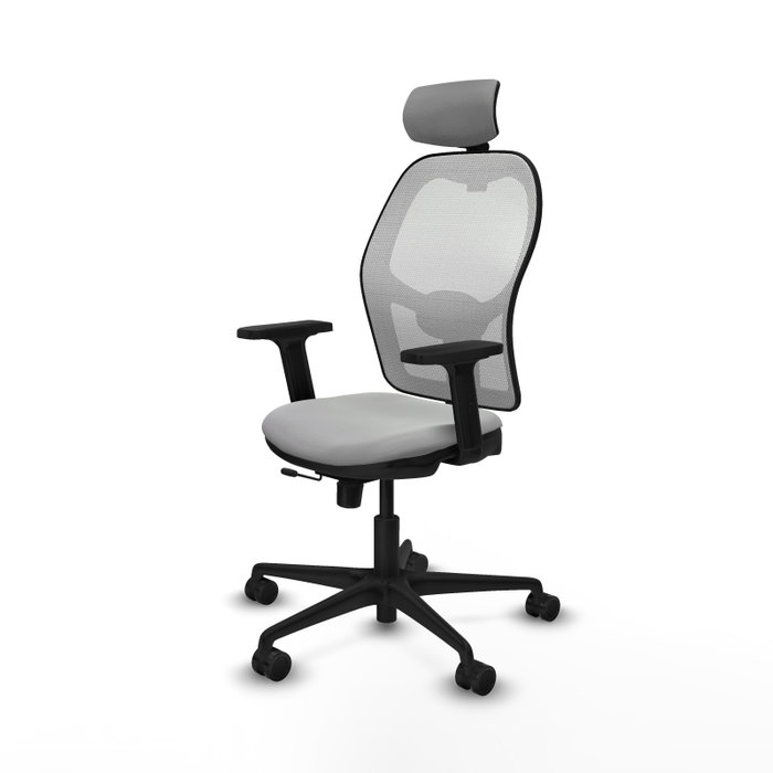 PIQUERAS Y CRESPO Silla de oficina Jorquera Sincro/Traslack Gris claro y Blanco